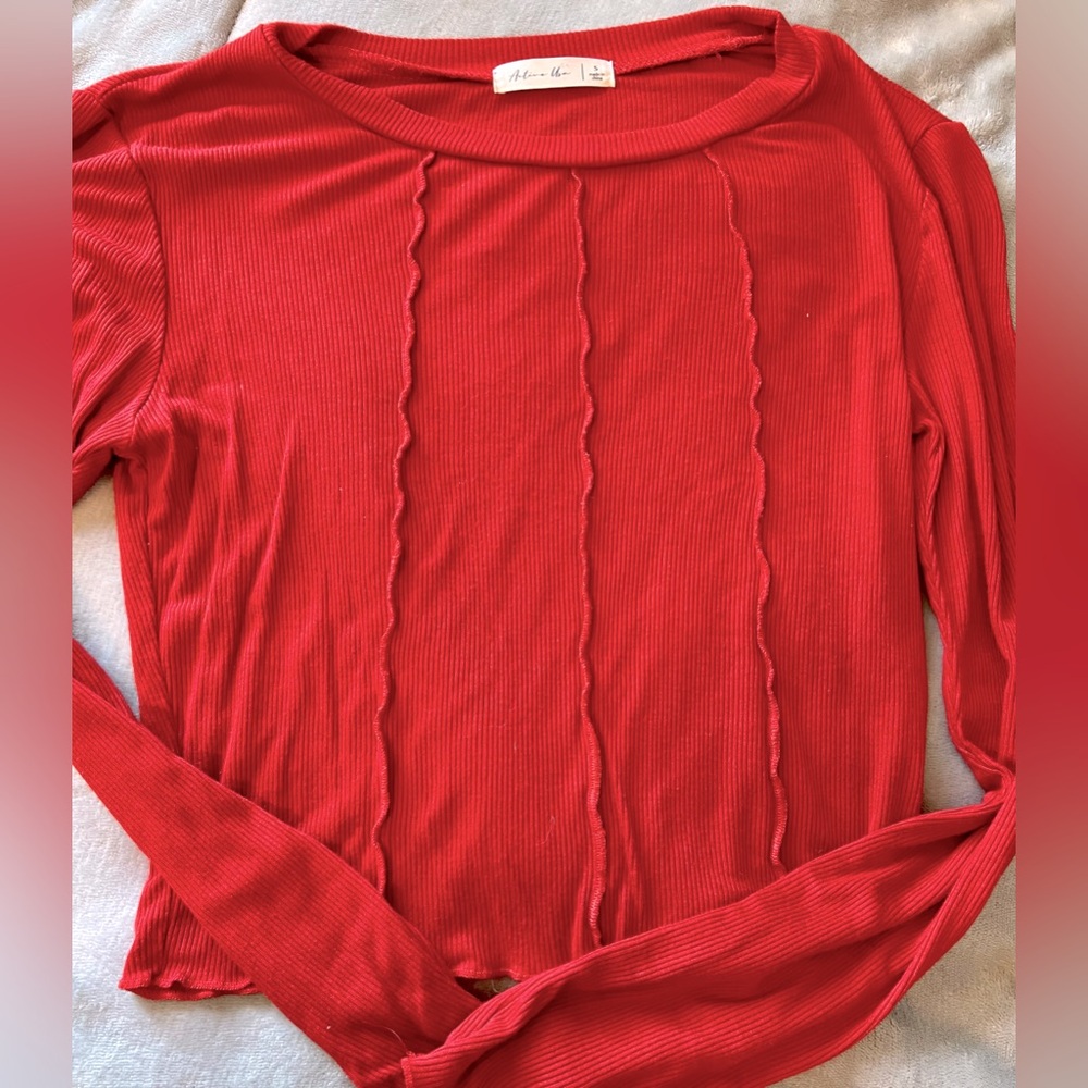 Red crop top
